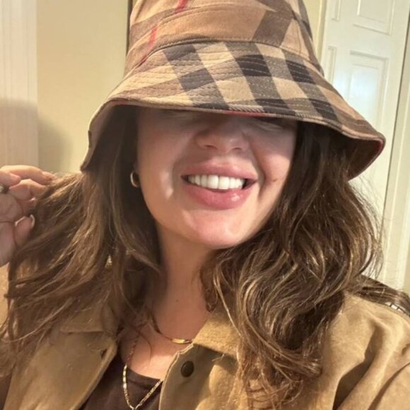 New Women’s Faux Suede Plaid Bucket Hat – Adjustable Fit - Picture 2 of 10